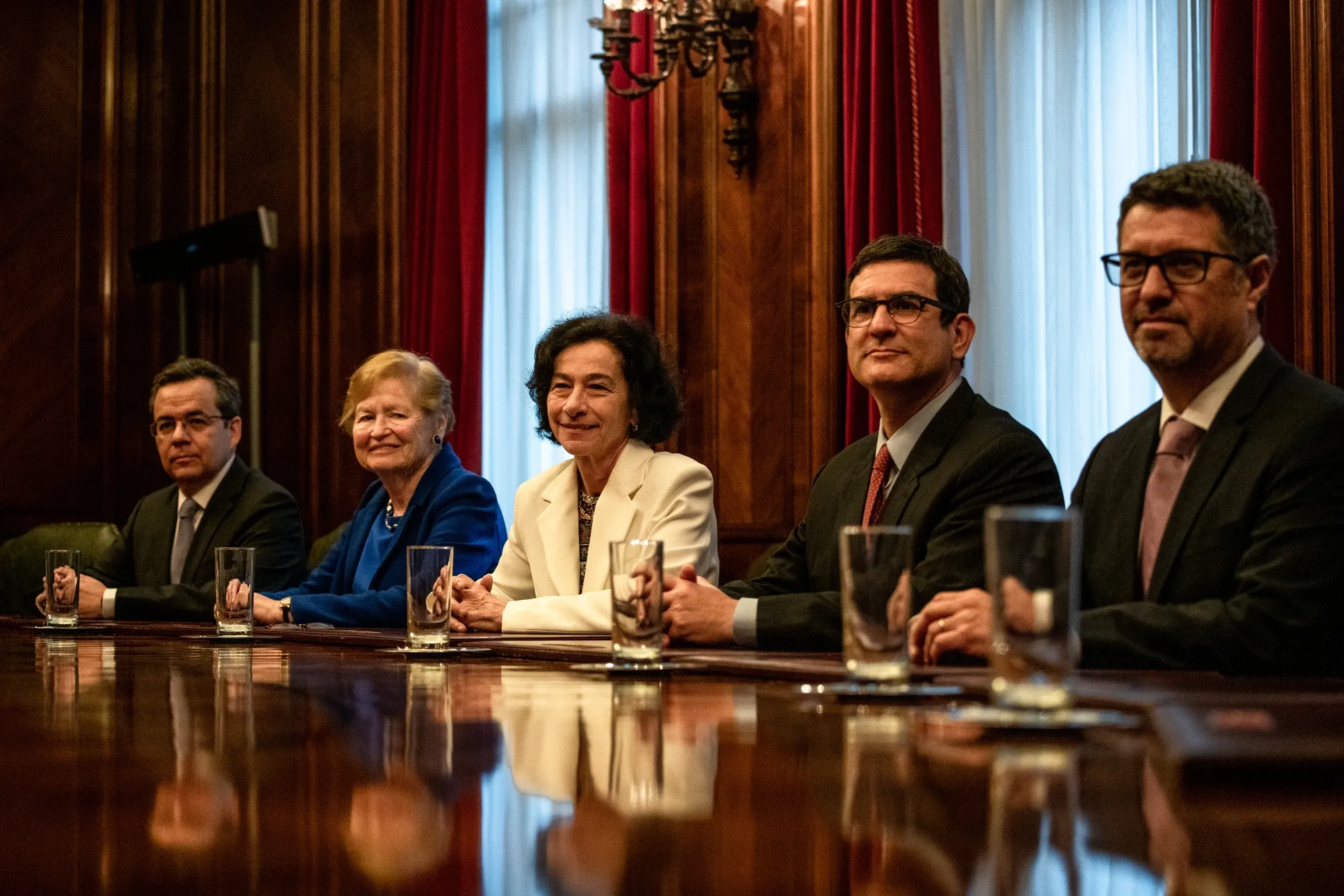 Consejo del Banco Central de Chile. De izquierda a derecha: Luis Felipe Céspedes, Stephany Griffith-Jones, Rosanna Costa, Alberto Naudón y Claudio Soto