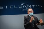 Carlos Tavares, CEO of Stellantis, at a news conference near Paris, in January.&nbsp;
