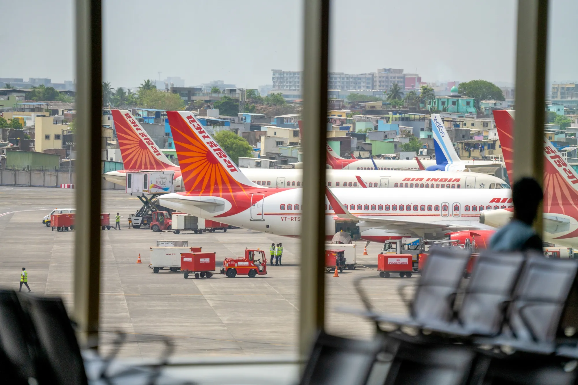 Chhatrapati Shivaji Maharaj International Airport in Mumbai, operated by the Adani Group. 