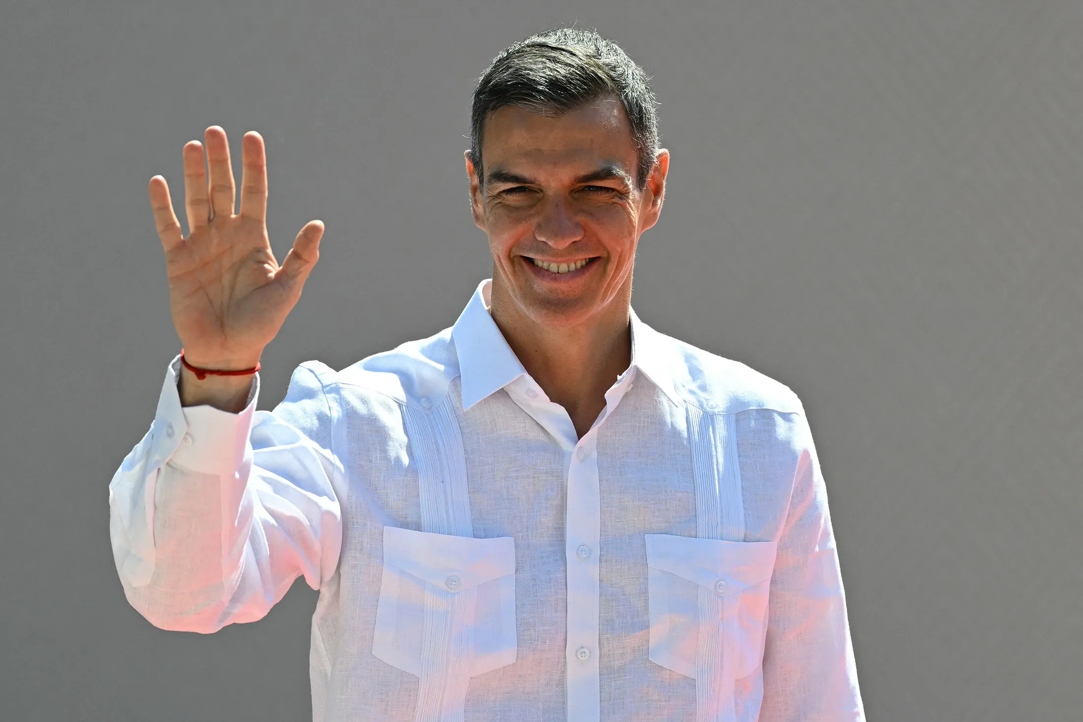 Pedro Sanchez arrives at the plenary session of the CELAC-EU Summit in Santa Marta, Colombia, on Nov. 9.
