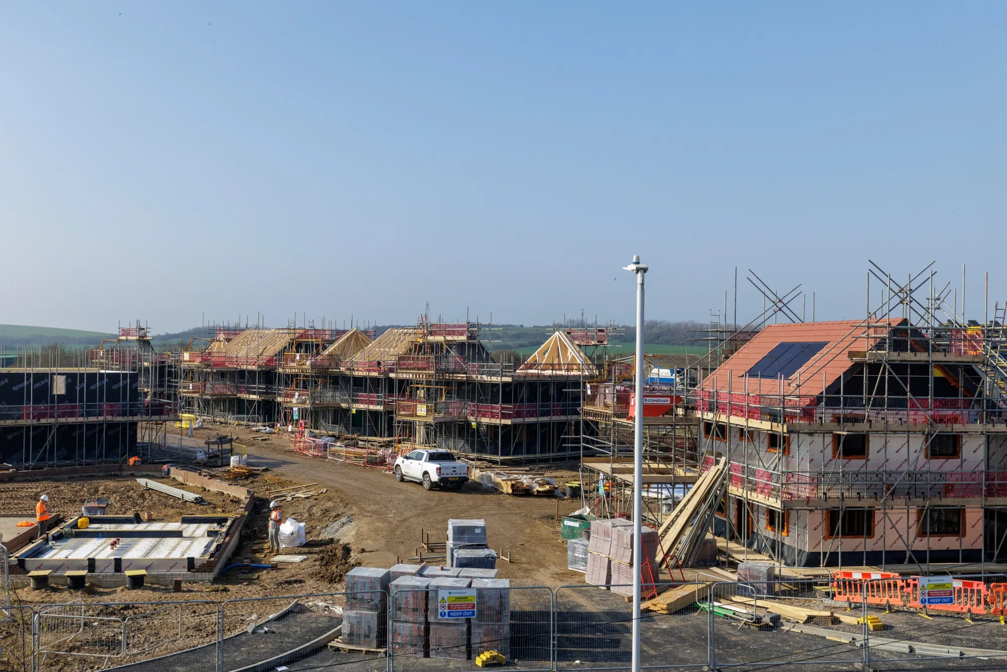 New homes under construction near Sheerness, UK, last month.