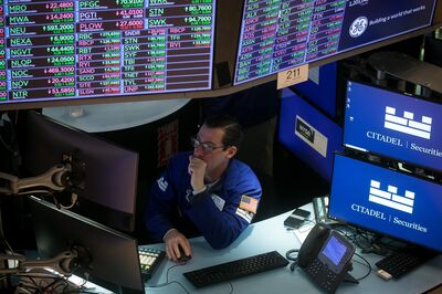 The New York Stock Exchange As US Stocks Rise