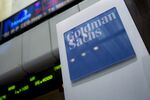 Goldman Sachs Group Inc. signage is displayed on the floor of the New York Stock Exchange in New York, U.S.
