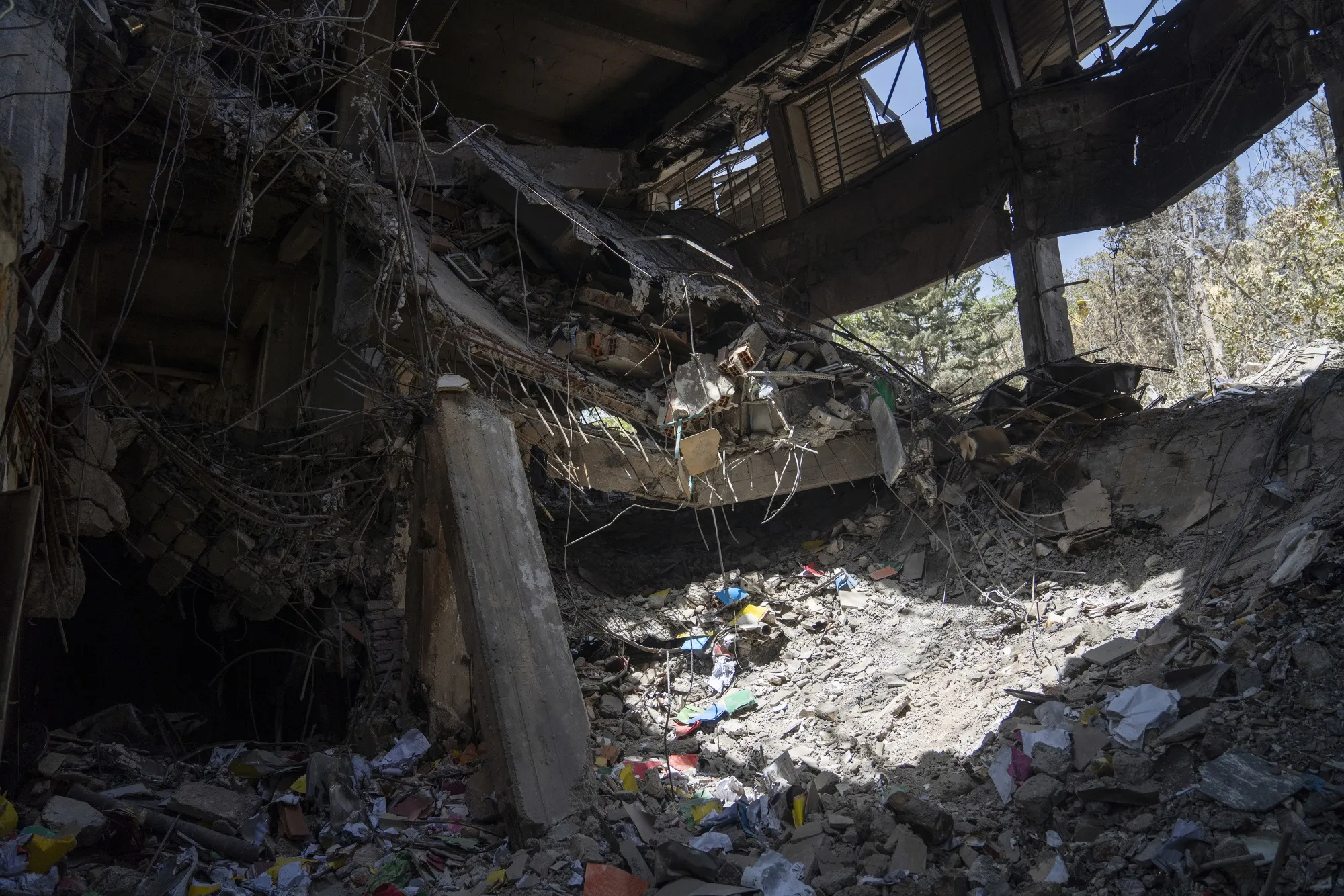 Destruction at Evin Prison after it was hit by an Israeli airstrike earlier in Tehran, Iran, on July 1.