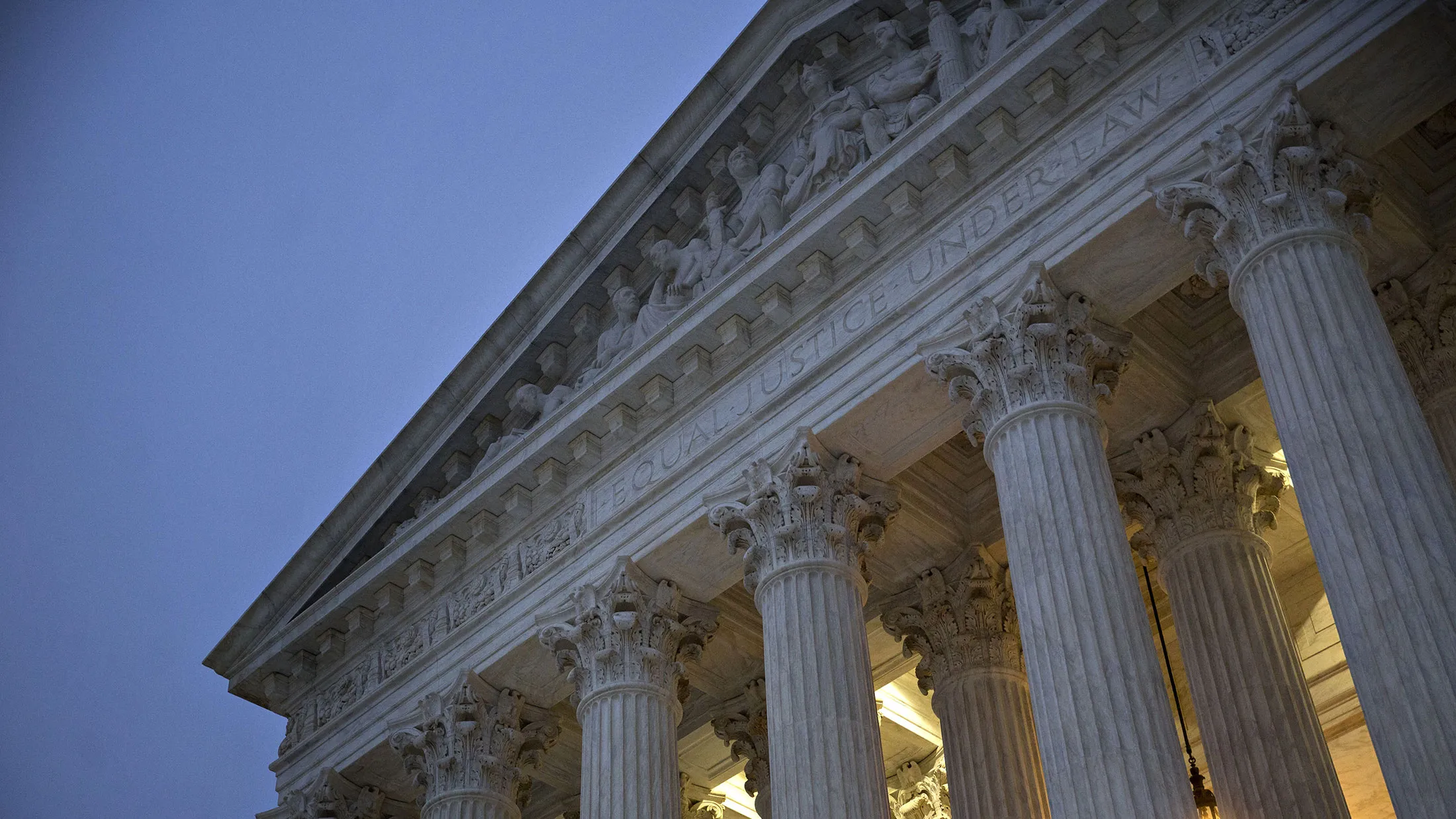 The U.S. Supreme Court building stands in Washington.
