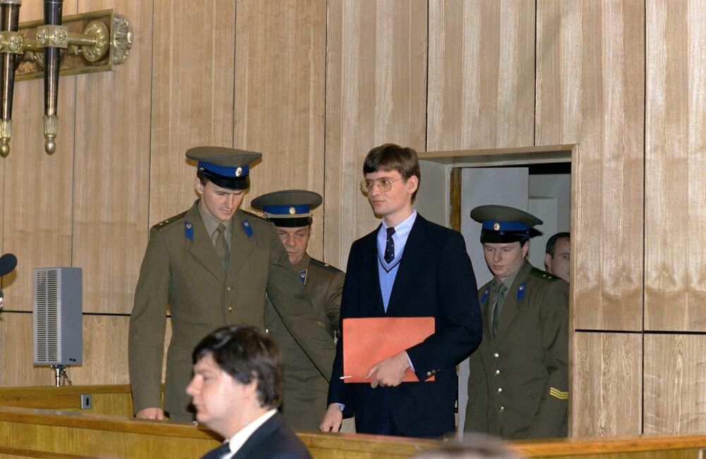 A 19-year-old West German private pilot Mathias Ru