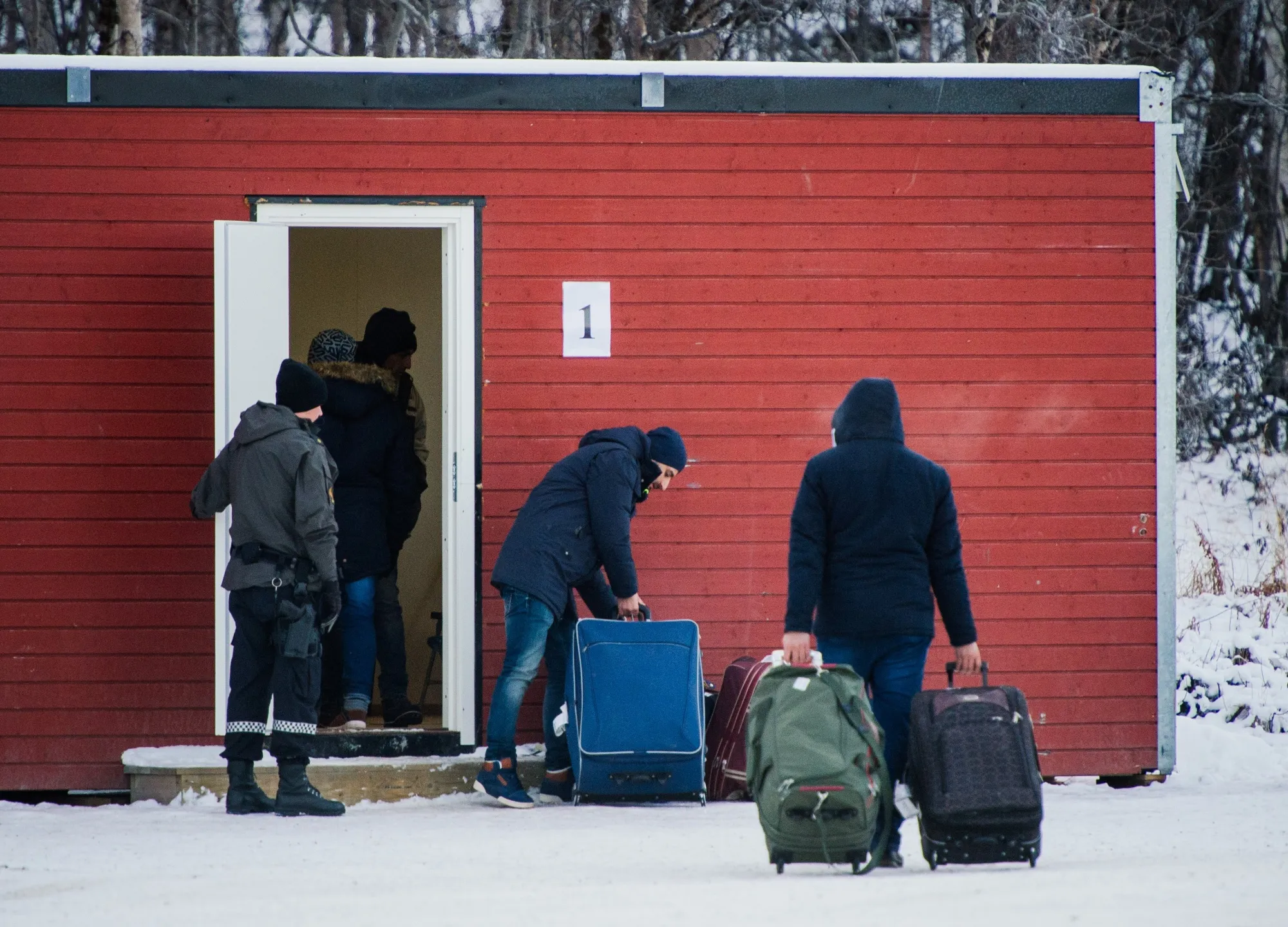 The Norwegian border crossing station at Storskog.