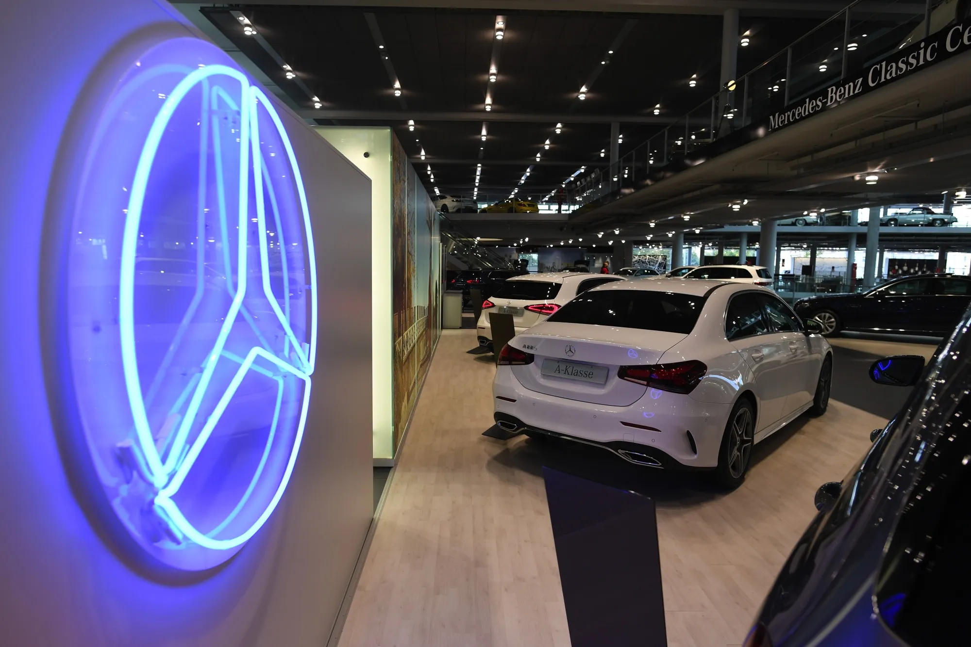 Mercedes-Benz Showrooms Ahead of Automaker's Annual General Meeting