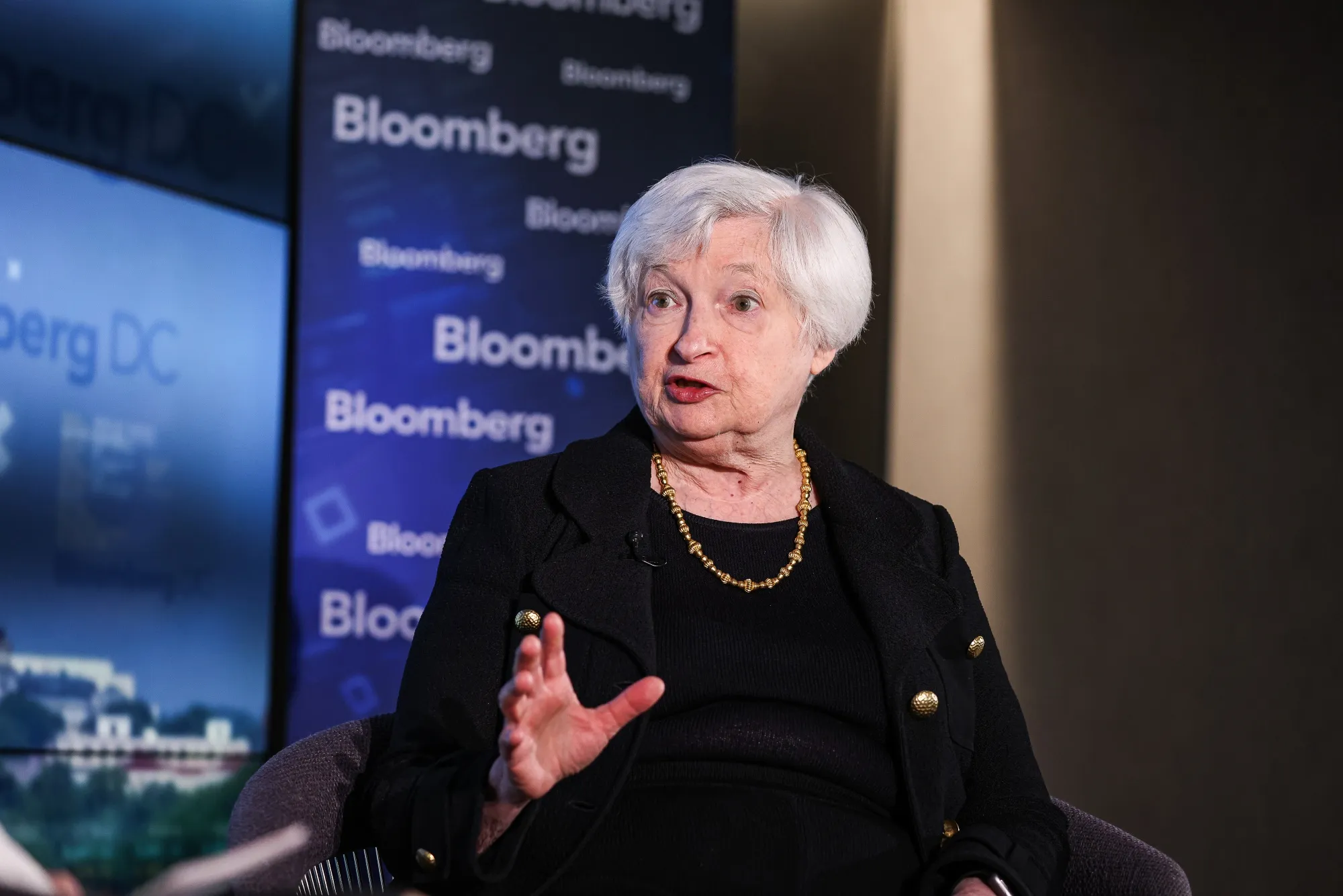 Janet Yellen, US Treasury secretary, during an interview in Washington, DC, US, on Thursday, Oct. 26, 2023.