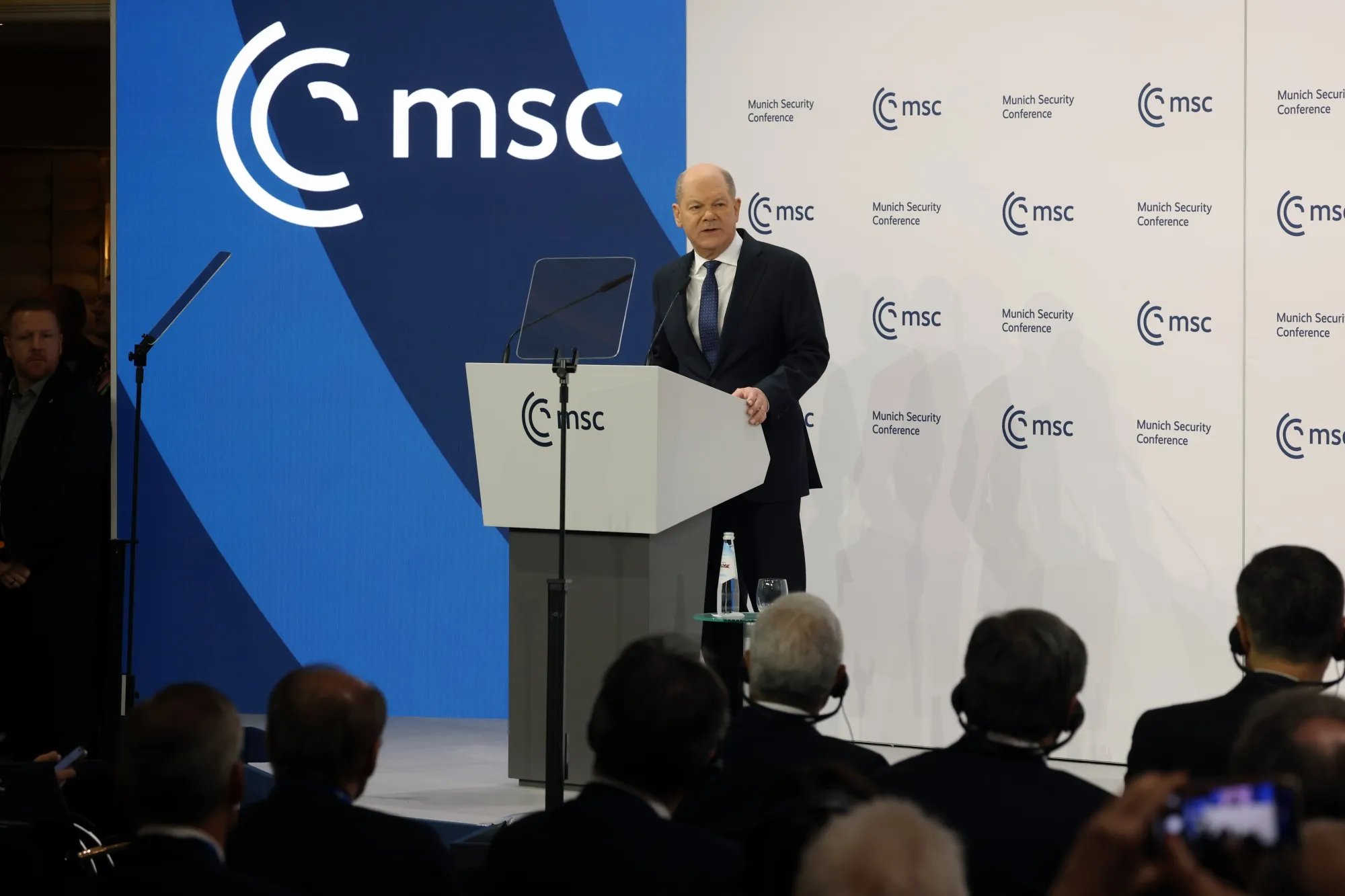Olaf Scholz&nbsp;during the Munich Security Conference, on Feb. 15.
