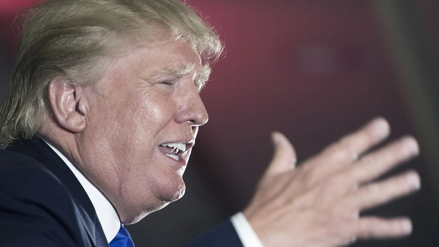 US presidential hopeful Donald Trump delivers remarks at the Maryland Republican Party's 25th Annual Red, White &amp; Blue Dinner on June 23, 2015 at the BWI Airport Marriott in Linthicum, Maryland.
