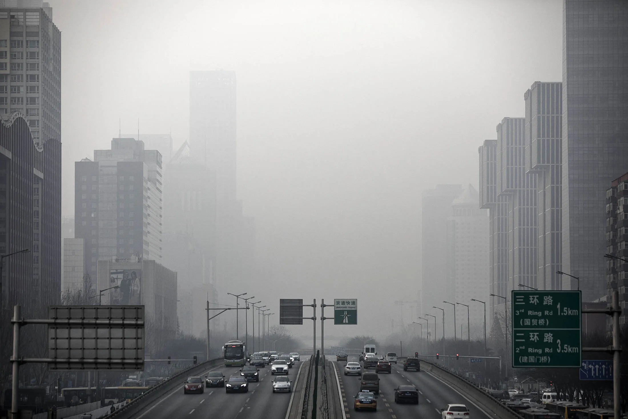 Beijing enveloped in smog on Jan. 6.
