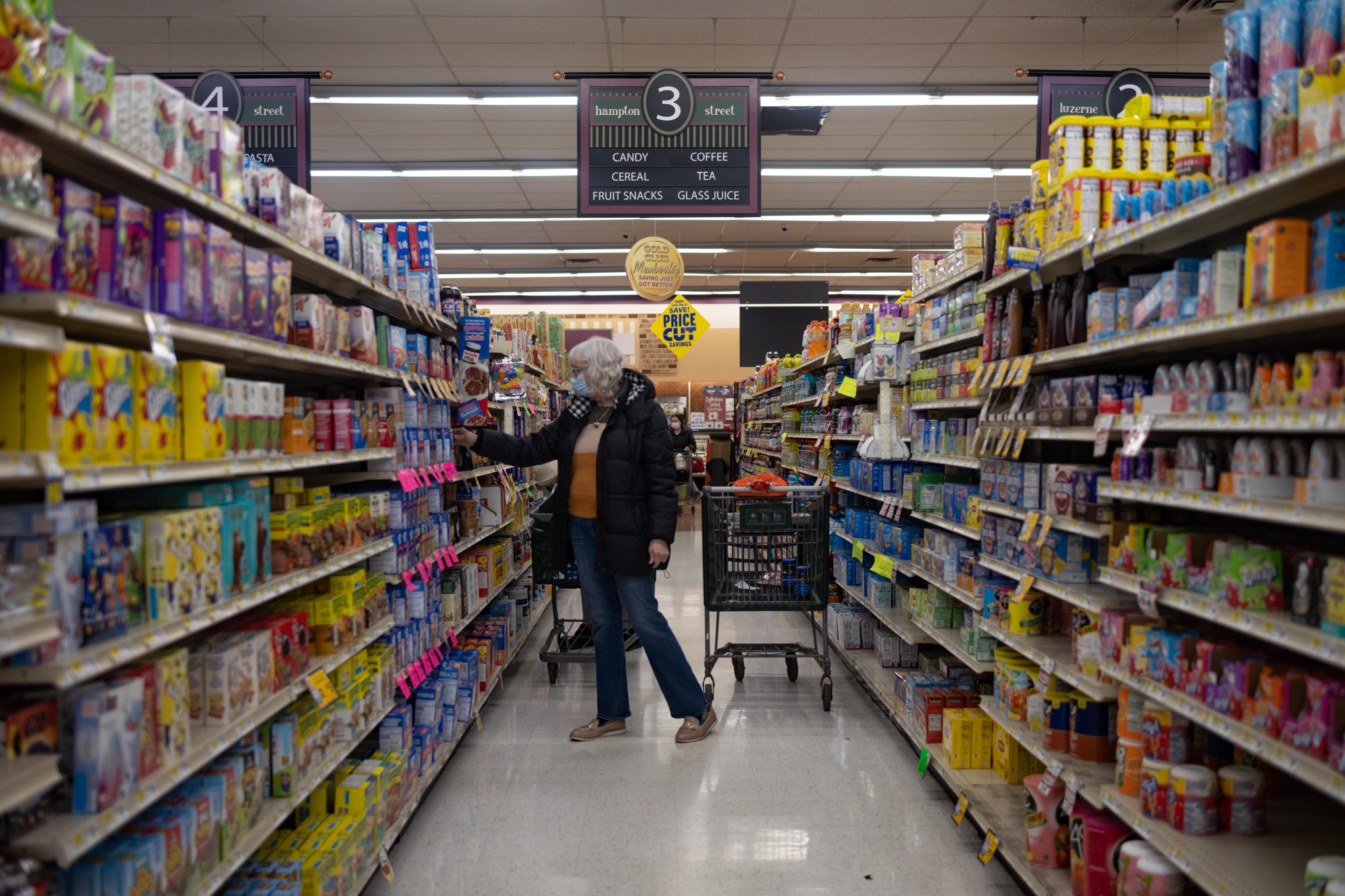 A shopper at a supermarket in Scranton, Pennsylvania.