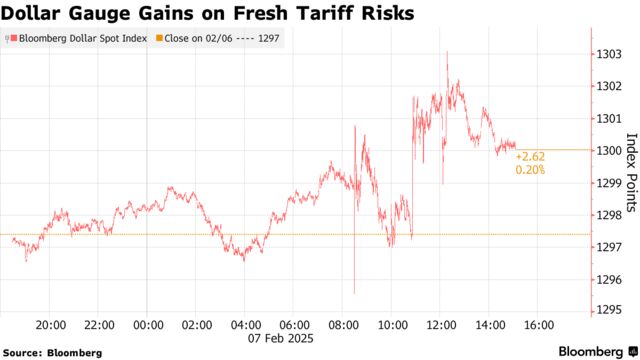 Dollar Gauge Gains on Fresh Tariff Risks