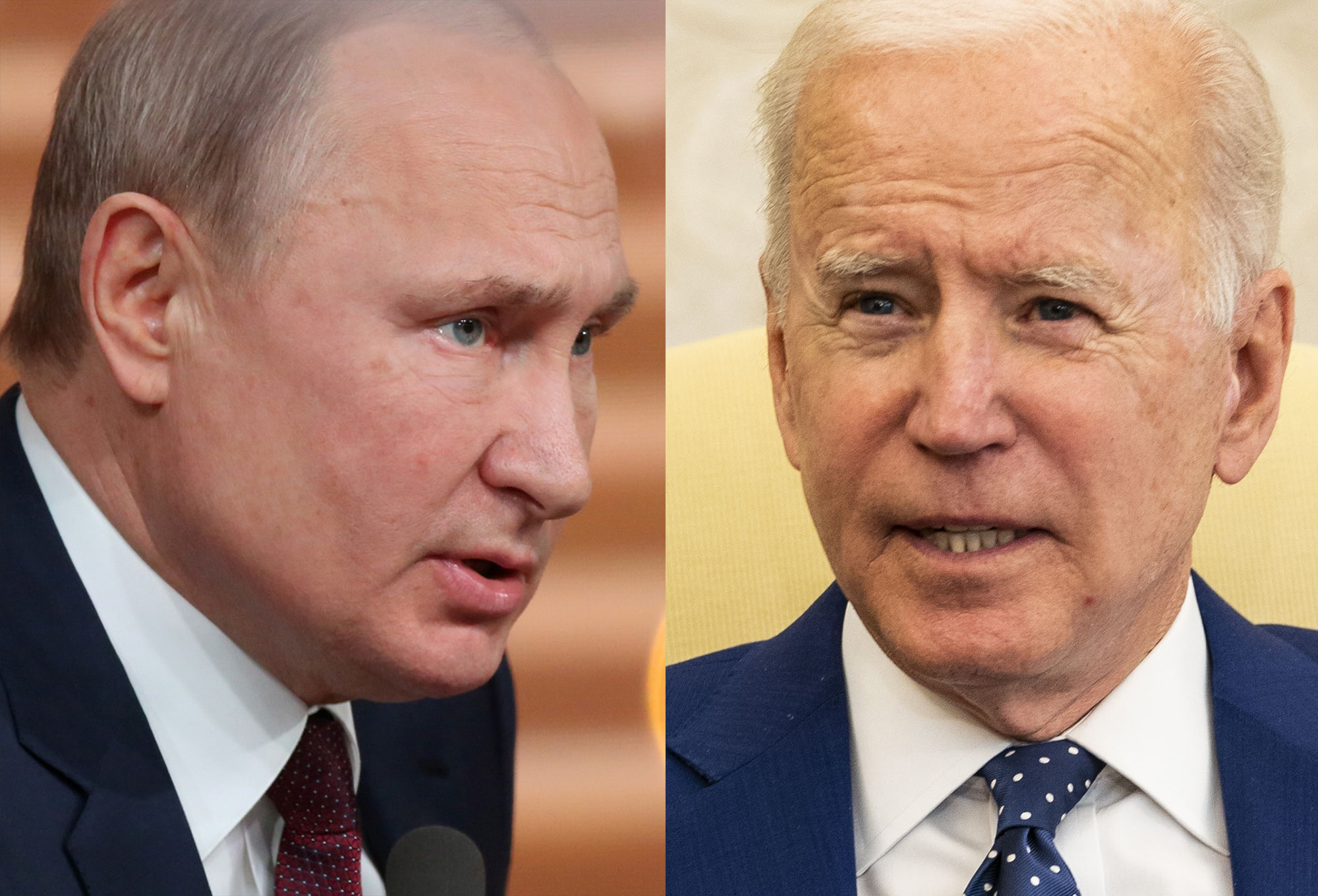 Vladimir Putin and Joe Biden