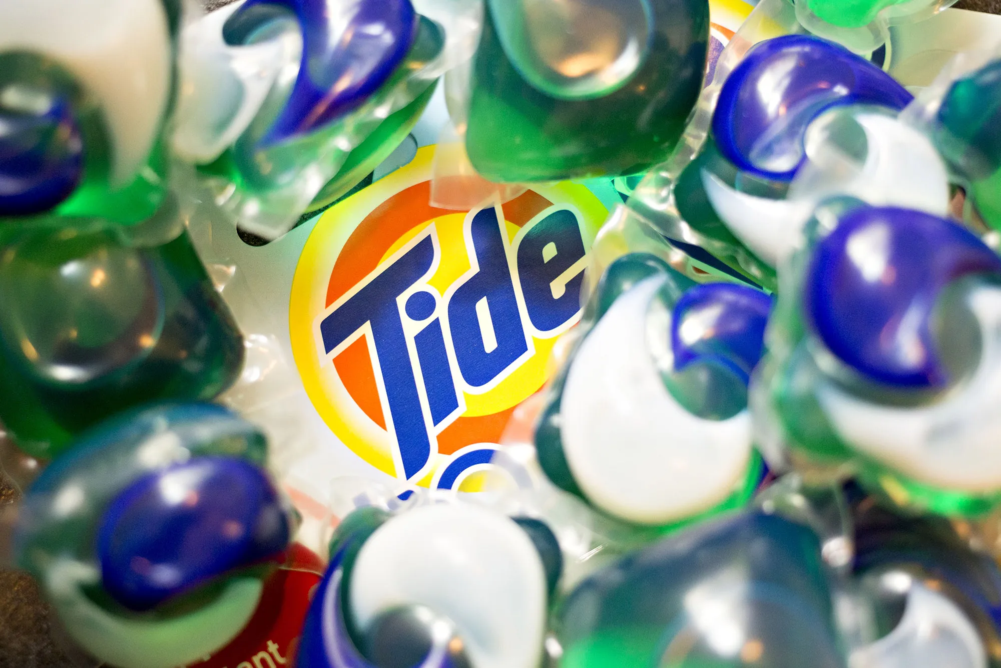 Procter &amp; Gamble Co. Tide Pods brand laundry detergent.