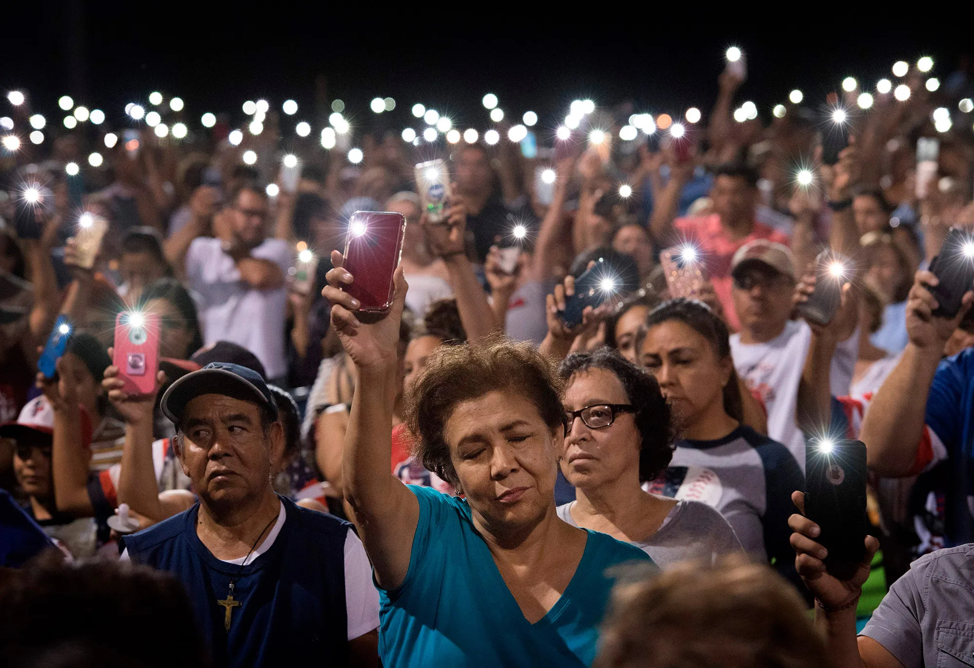 A vigil organized by the city, after the shooting at Cielo Vista Mall Wal-Mart in El Paso, Aug. 4.