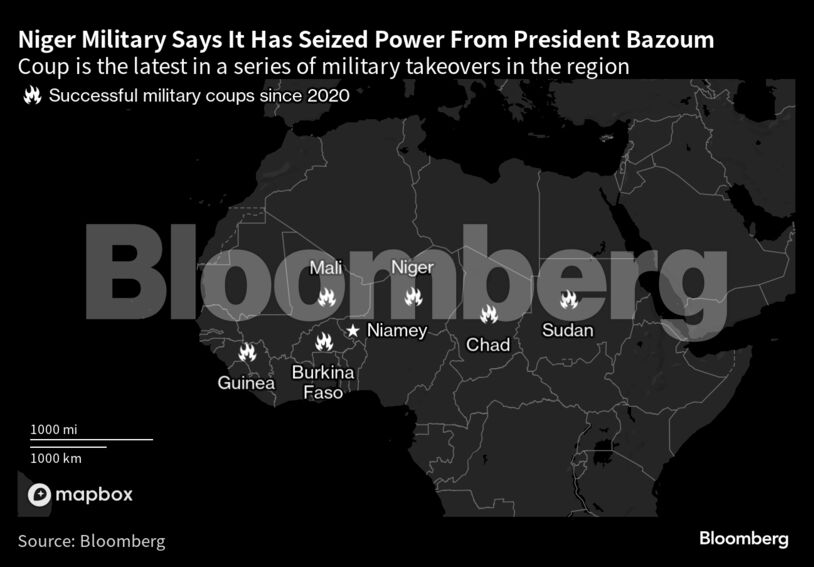 Niger Military Says It Has Seized Power From President Bazoum | Coup is the latest in a series of military takeovers in the region