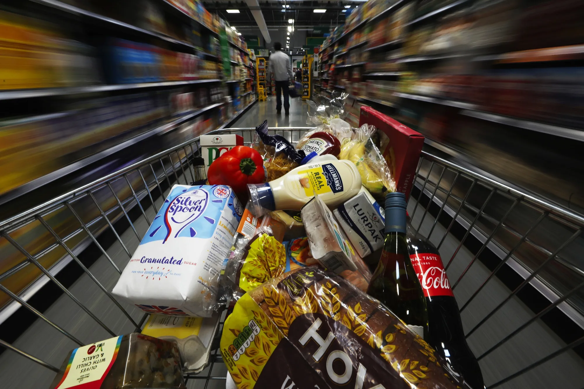 Groceries at a British supermarket.&nbsp;