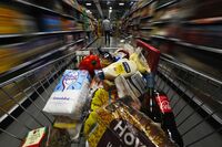 Groceries at a British supermarket.&nbsp;