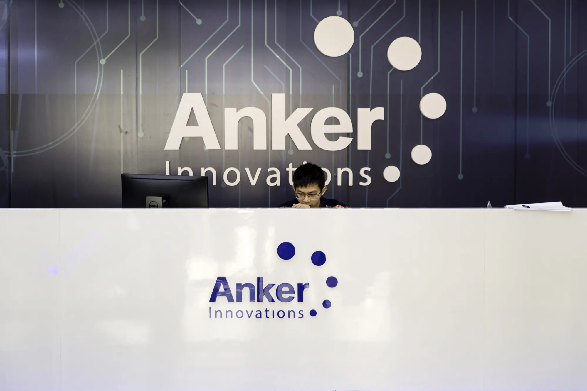 The reception area at the Anker&nbsp;Innovations Technology Co. office in Shenzhen, China.