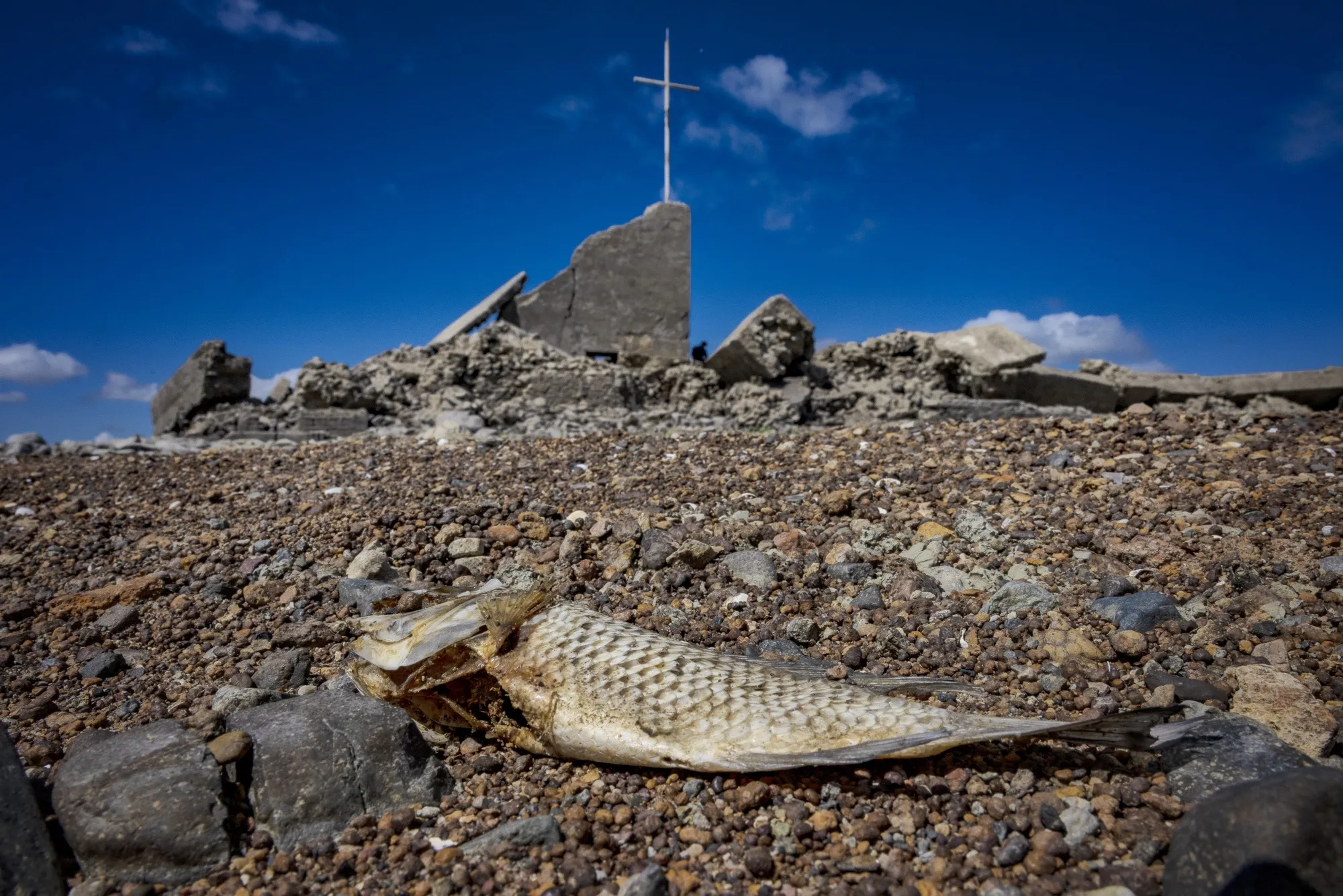 A dried up reservoir in Nueva Ecija province, Philippines, on April 28.&nbsp;