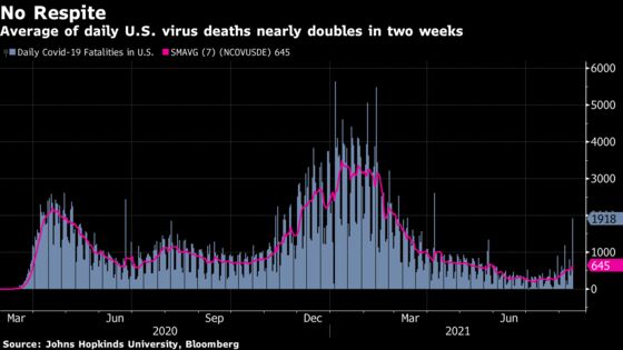 U.S. Daily Death Toll From Covid-19 Almost Doubles in Two Weeks