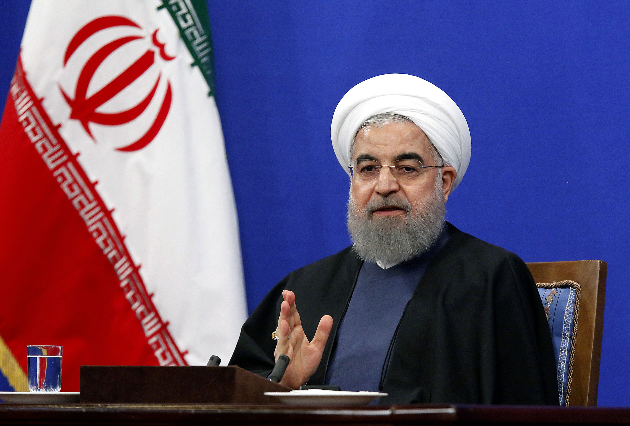Hassan Rouhani in Tehran on April 10, 2017.
