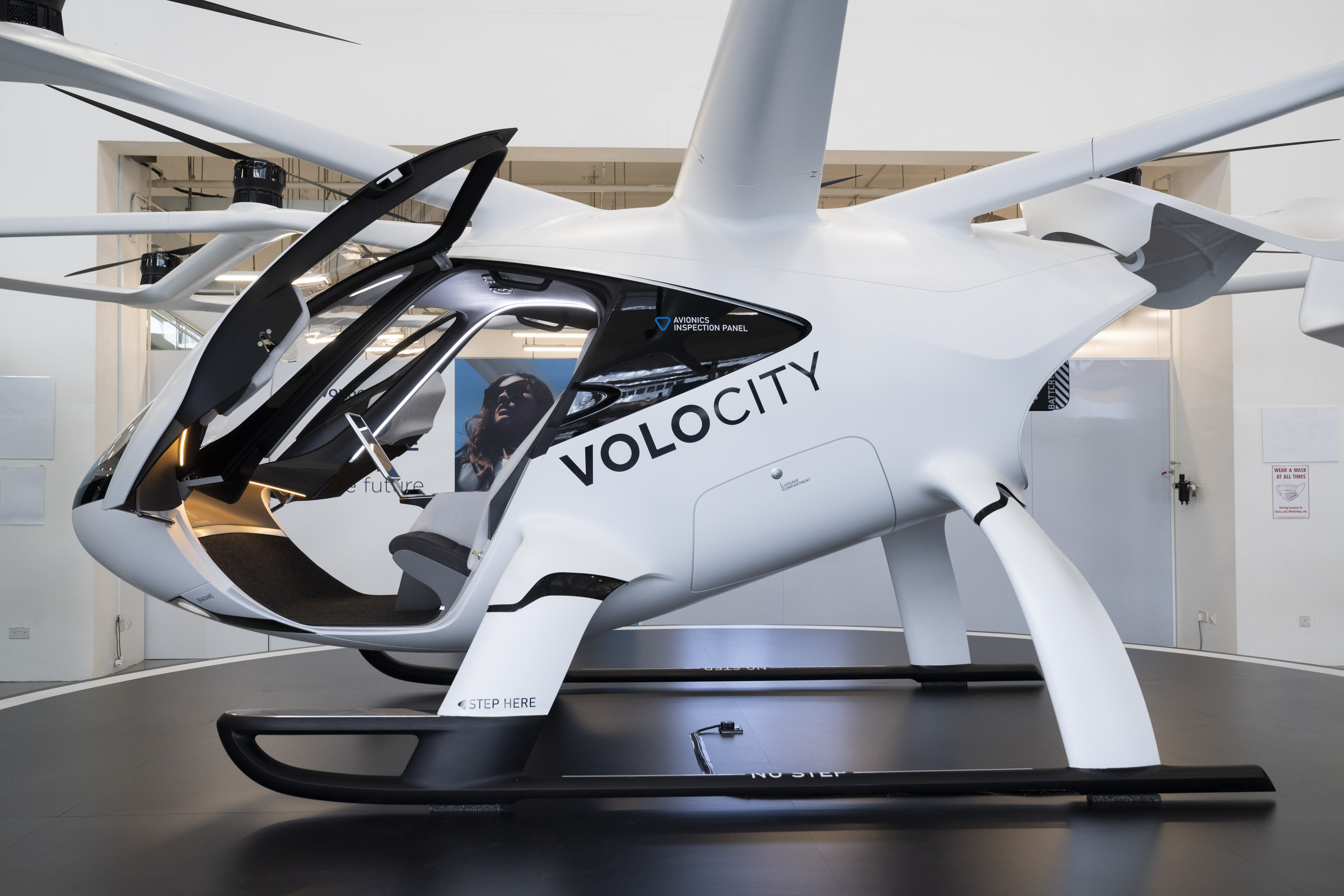 A VoloCity air taxi by Volocopter.