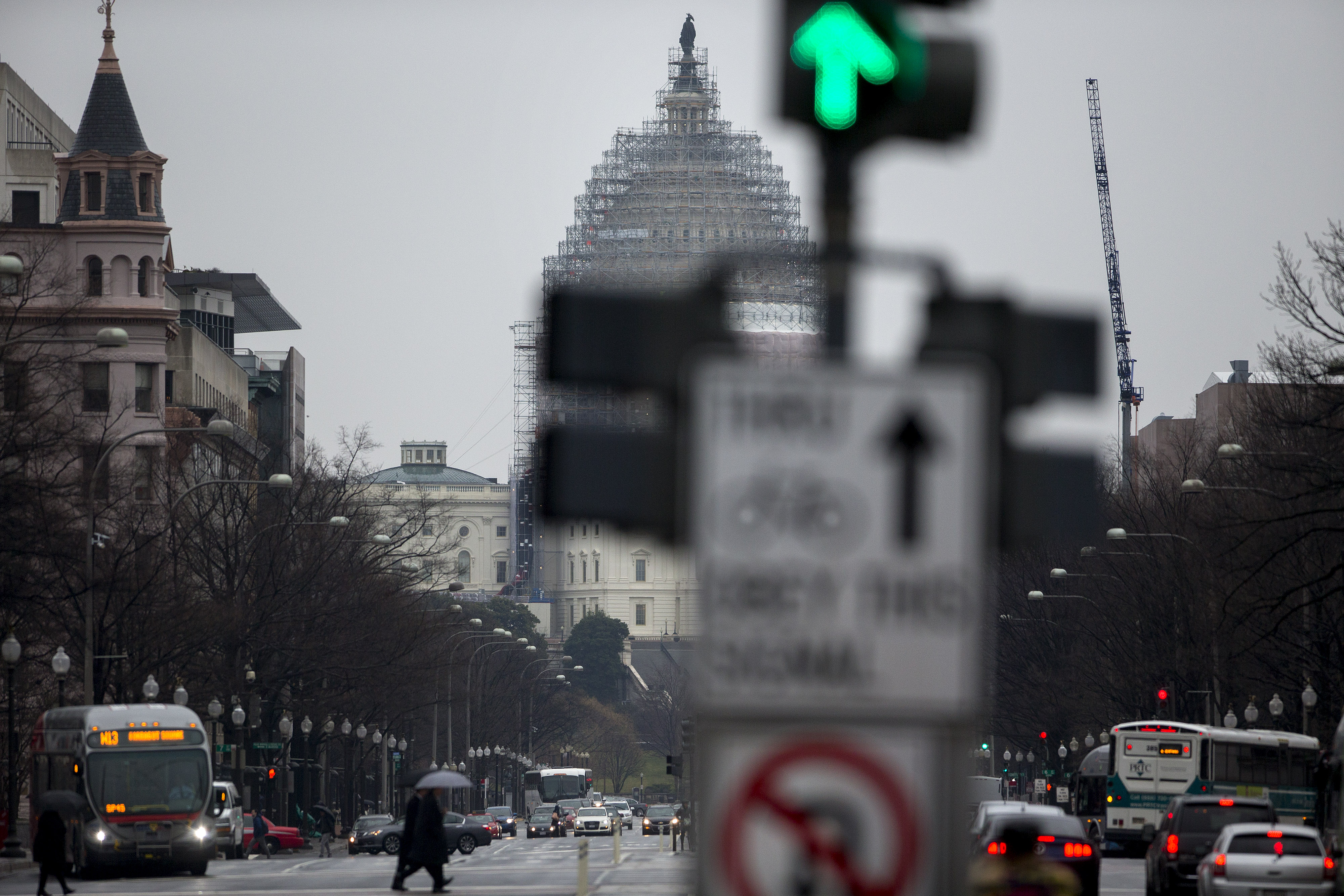 Views Of The Capitol As Senate Adopts Budget With Cuts That Don't Privatize Medicare
