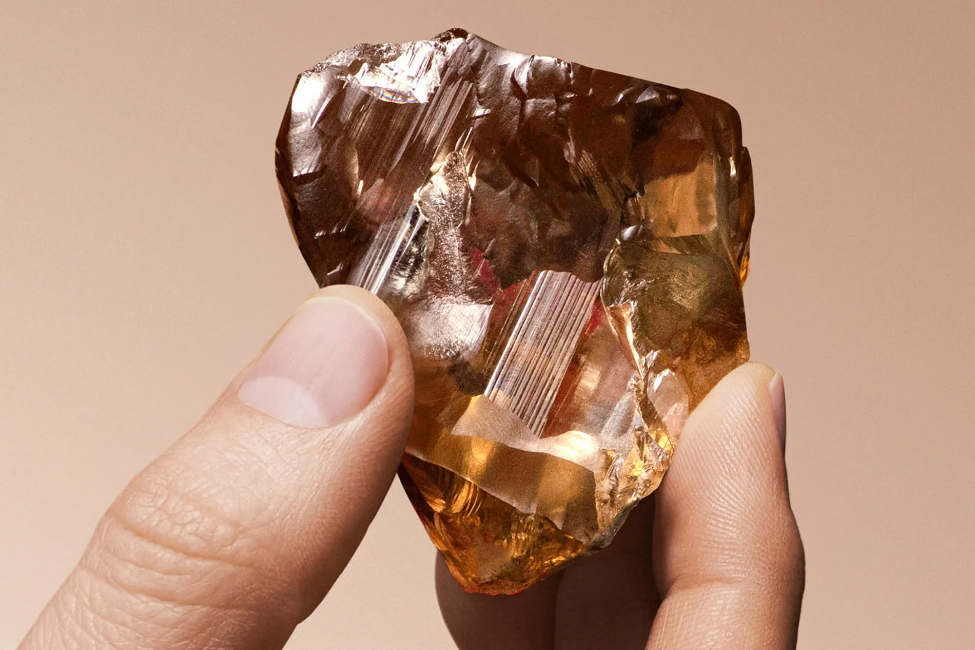 The 468.30-carat jewelry-quality diamond.