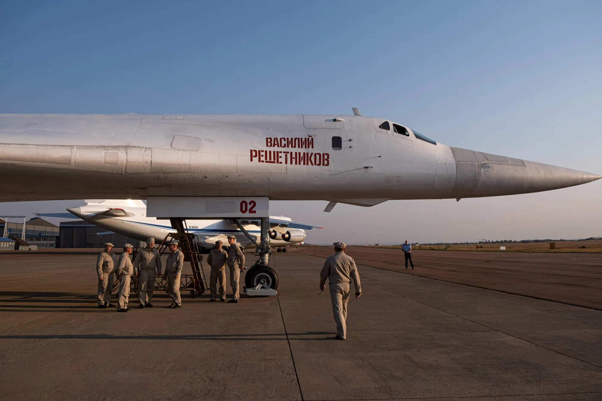 A Russian Air Force Tu-160 strategic bomber.