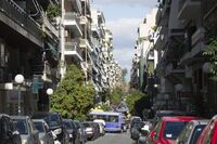 Typical polikatoikias in Piraeus, the main port district of Greater Athens.