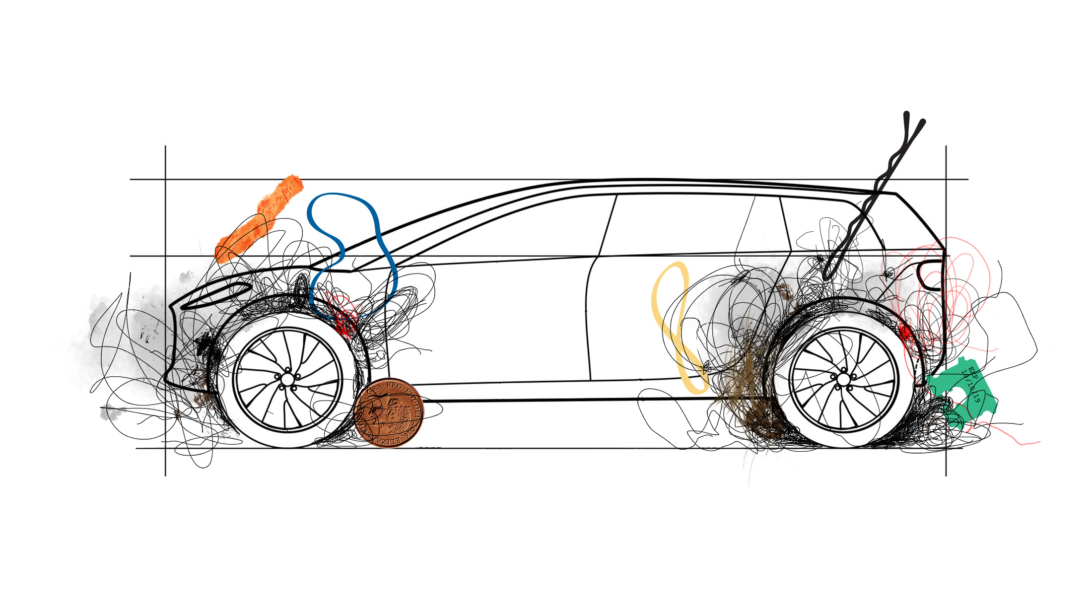 Electric Vehicle - Drawing Of Family - CleanPNG / KissPNG