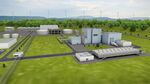 A rendering of the Natrium reactor and energy storage system.
