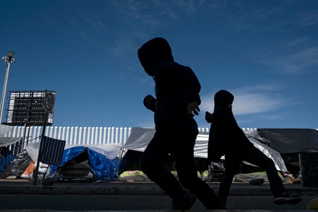 A migrant&nbsp;camp in Tijuana, Baja California state, Mexico.