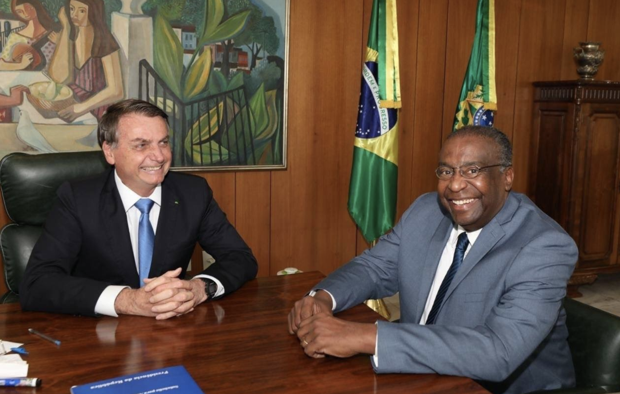 Jair Bolsonaro with&nbsp;Carlos Alberto Decotelli