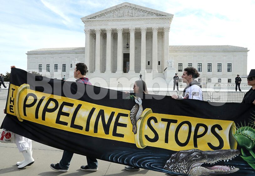 Environmental Activists Protest Against Atlantic Pipeline As Supreme Court Hears Case