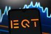 In this photo illustration, the EQT AB logo is seen