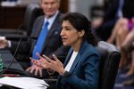 Lina Khan, commissioner of the Federal Trade Commission (FTC) nominee for U.S. President Joe Biden, speaks during a Senate Commerce, Science and Transportation Committee confirmation hearing in Washington, D.C., U.S., on Wednesday, April 21, 2021.