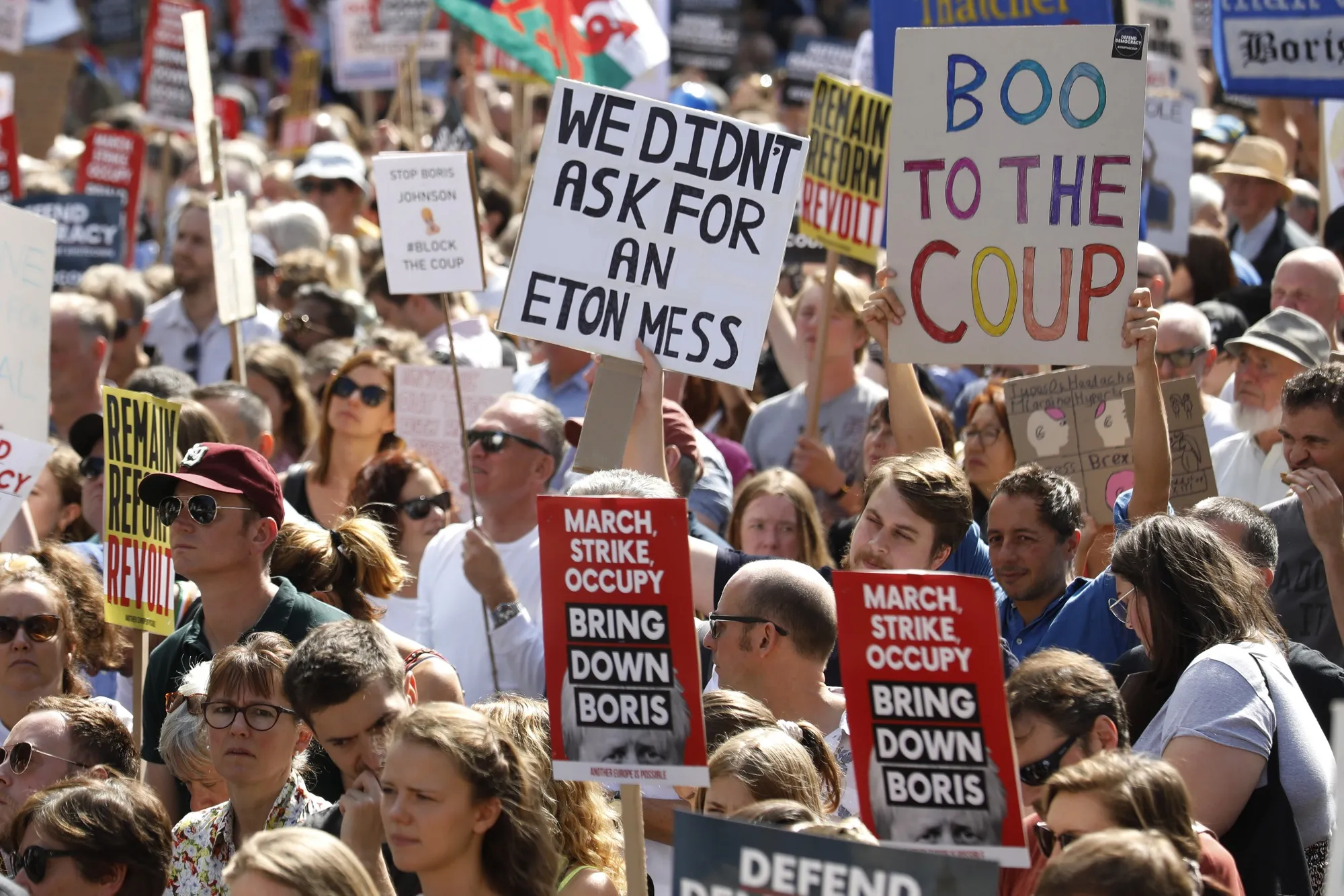 Protests Against Boris Johnson’s Decision To Suspend Parliament