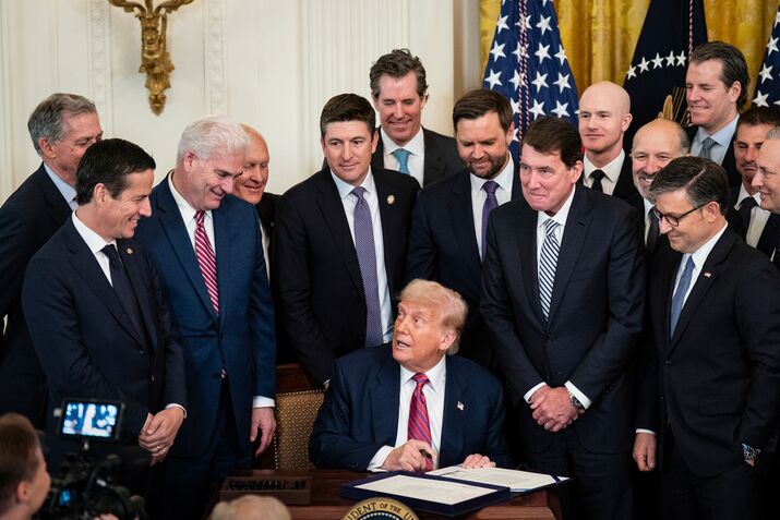 President Trump Holds Signing Ceremony For GENIUS Act At White House