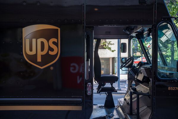 A UPS delivery truck in San Francisco