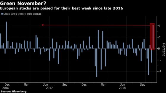 Europe Stocks Head for Best Week Since 2016