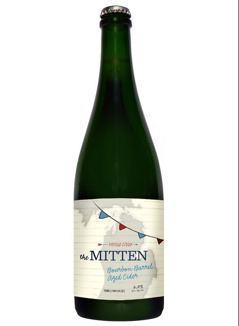 A blend of aged and new ciders, The Mitten is woodsy and dank.