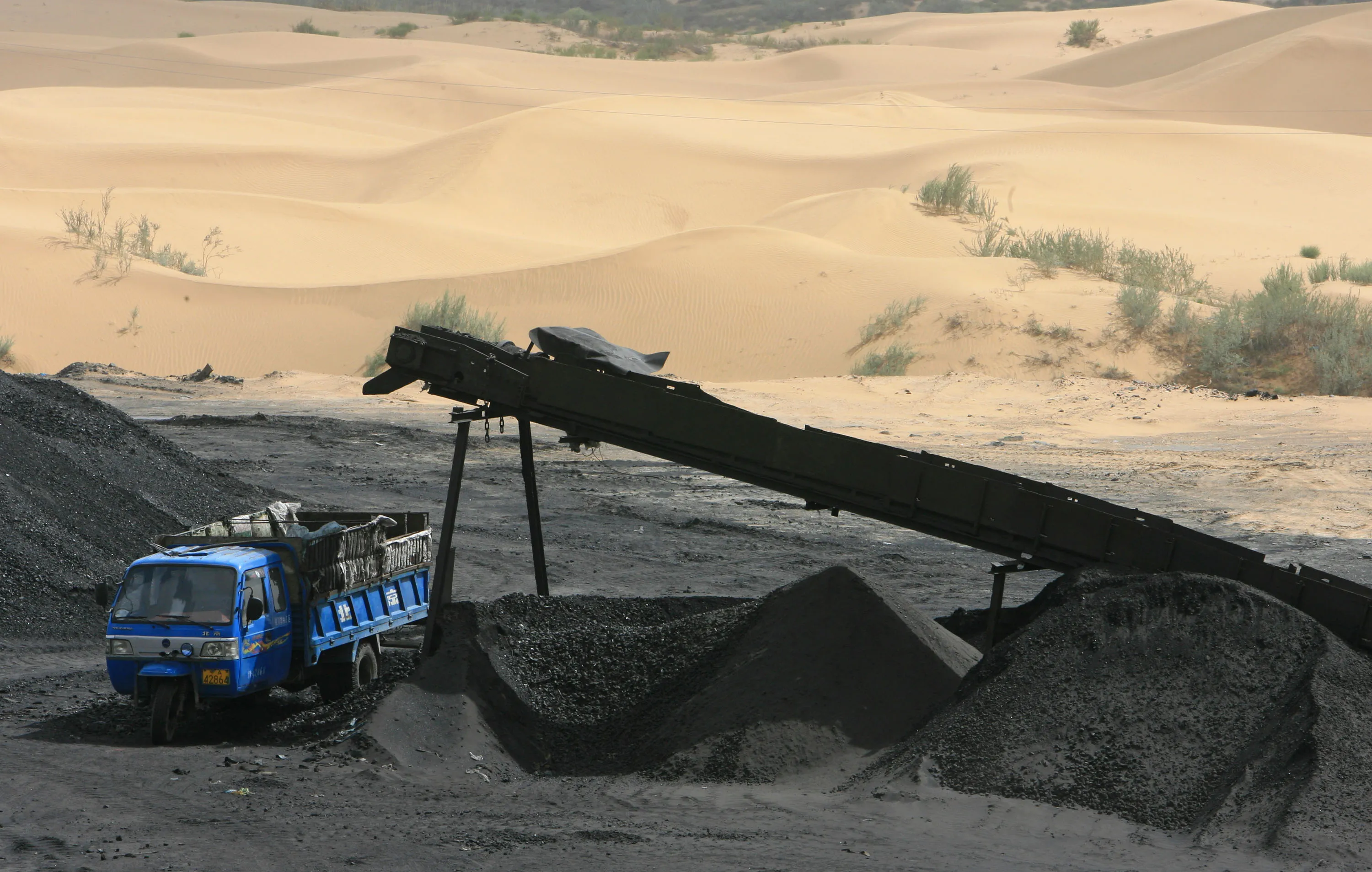 Coal mine in Ningxia province, China.