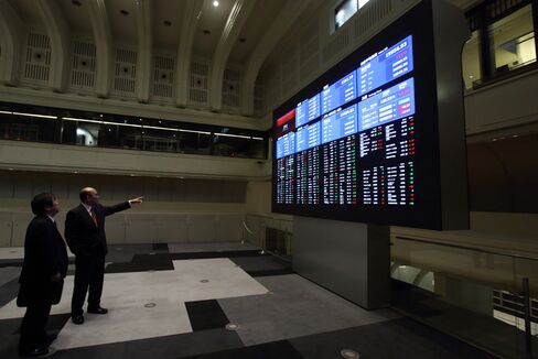Inside Tokyo Stock Exchange And Stock Boards As Nikkei 225 Briefly Tops 20,000 Mark