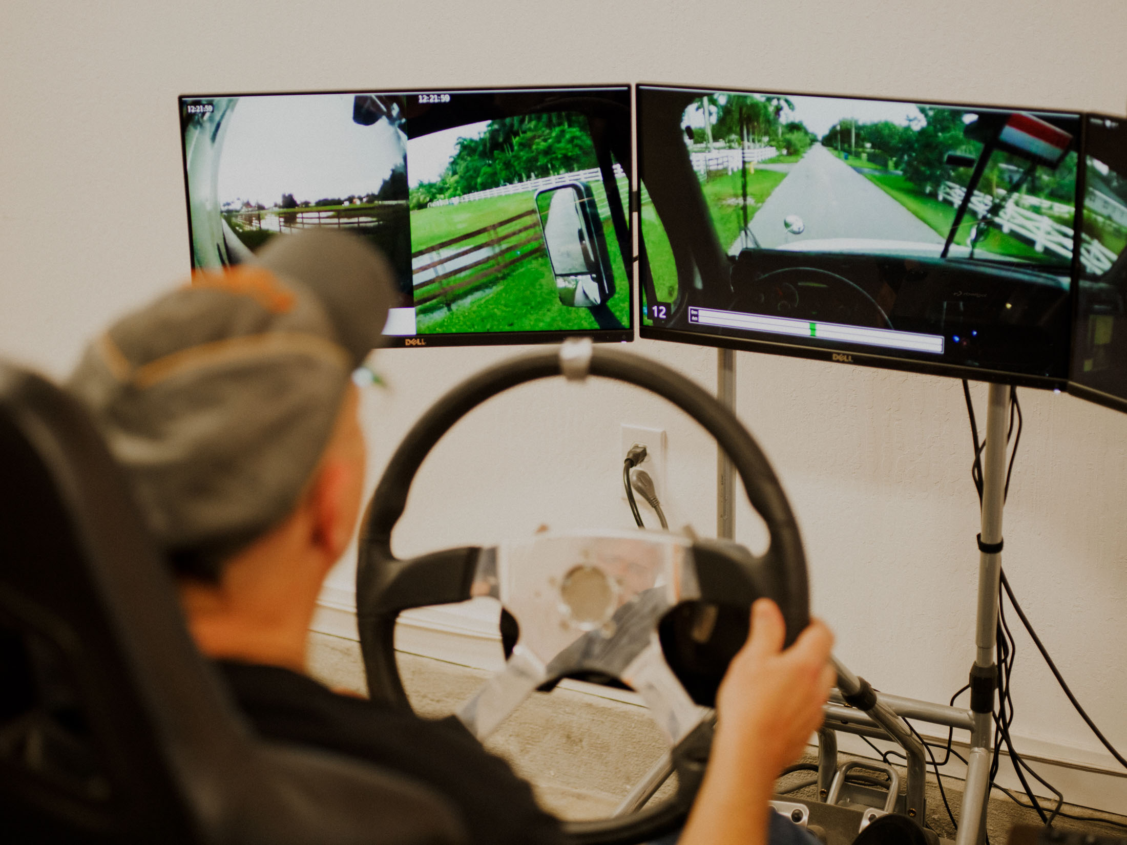 A prototype control center allows truckers to drive big rigs from anywhere.
