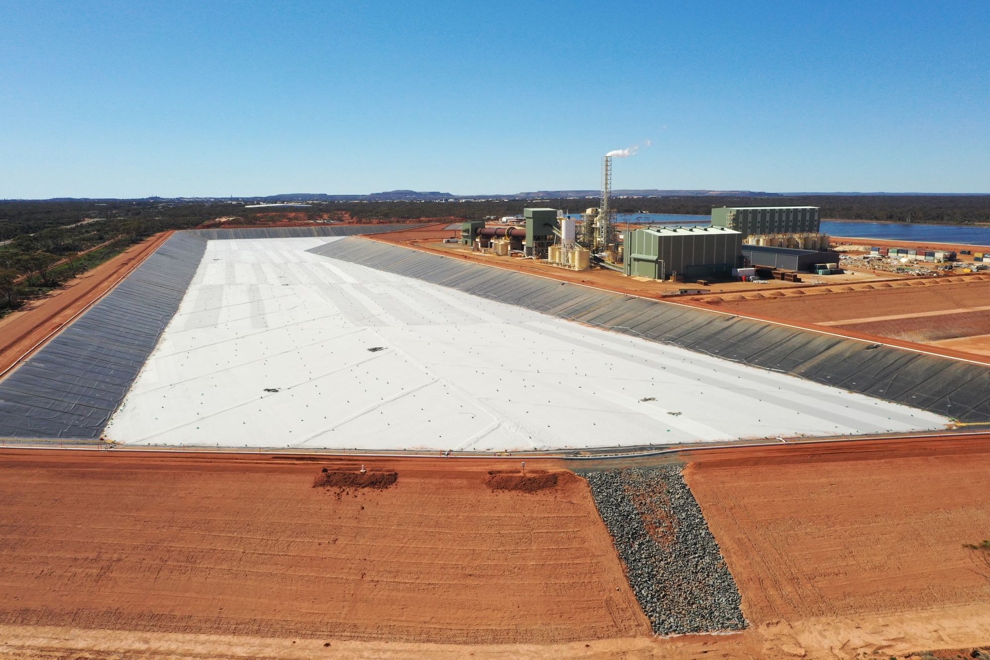 A gypsum pond at the Lynas Rare Earths Ltd. processing plant in Kalgoorlie, Australia, on Tuesday, Aug. 6, 2024. Lynas Rare Earths explores and mines for rare earth minerals such as cerium and neodymium. Photographer: Carla Gottgens&#x2F;Bloomberg
