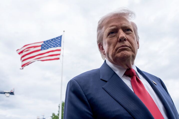 President Trump Departs White House For Virginia